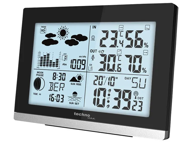 Weerstation Technoline WS 6762 158x113x40mm zwart/zilver met 1 buitens