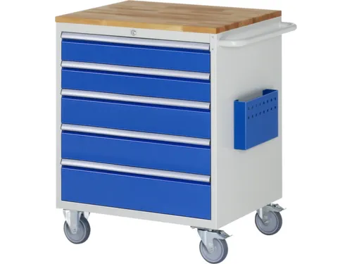 gereedschapswagen 975x770x650mm beukblad 450kg 5 laden RAL5010