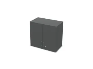 opzetkast v. kast met openslaande deuren MS-donkergrijs 740x800x445mm - 1