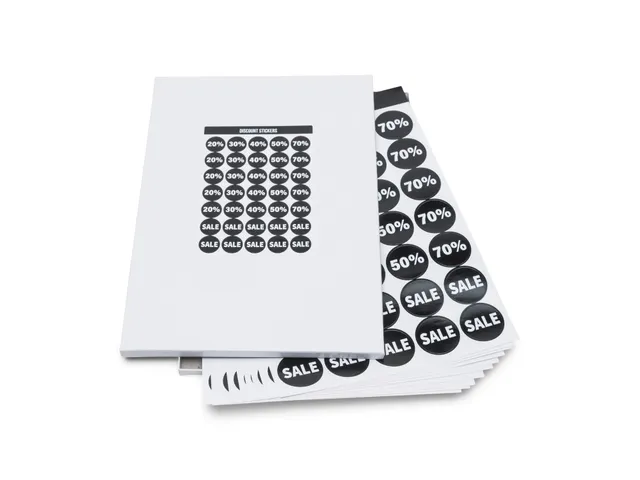 Etiketten Rillprint A4 10 vellen kortingsstickers rond ø 35mm