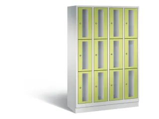 Lockerkast 1800x1190x500mm 4x3 vakken Cilinderslot, Sokkel, RDS1108060 - 2