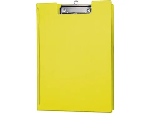 klemmap met insteekmap, uit PP, voor ft A4, geel