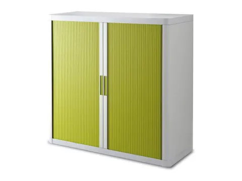 Roldeurkast HxBxD 1040x1100x415mm 2 Oh Romp Wit Front Groen