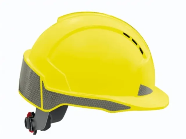 Veiligheidshelm Evolite CR2 Geel Abs Met Reflectie 6-punts draaiknop