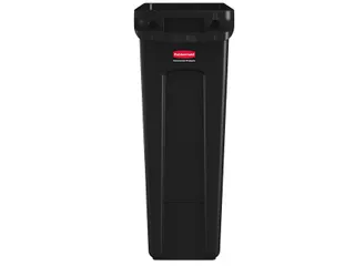 Rubbermaid Afvalbak Slim Jim Vented met luchtsleuven 87liter Zwart - 2