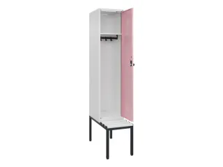 locker met bank,HxBxD 2120x400x815mm,1vak,vak B 400mm,draaigrendel - 1