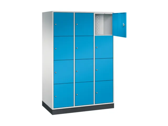 grootvolume-lockersysteem,RAL 7035/RAL 5012,HxBxD 1950x1220x500mm