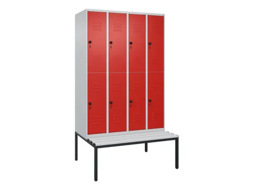 Dubbeldekse dekenkist,HxBxD 2120x1200x815mm,4x2vak.,vak B 300mm