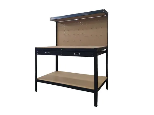 Werkbank met lade zwart 120x60x155cm WB100