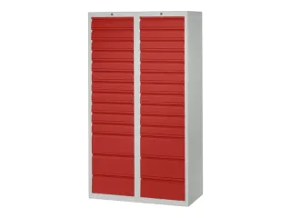 ladekast,HxBxD 1800x1000x500mm,28lade(n),RAL7035,front RAL3000 - 2