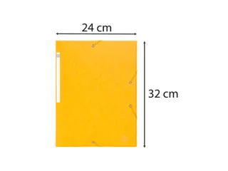 Elastomap 3 Kleppen Geel Glanskarton 600g/m2 Scotten A4 - 5