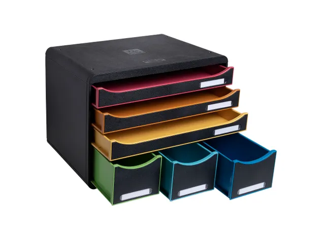 Ladenblok A4+ STORE-BOX MAXI 6 laden zw/harlekijn/zw