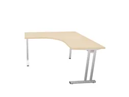 bureau in vrije vorm,HxBxD 740x1400x1400mm,vrije vorm,NE-esdoorn