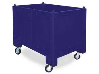 Stapelcontainer Pp Hxbxd 850x1200x800mm 550 Liter 4Wielen Blauw - 1
