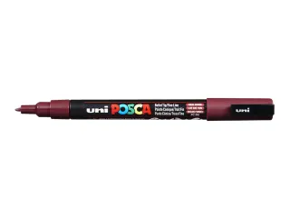 Verfstift Posca PC3M Fijne punt 0,9-1,3mm Wijnrood - 1