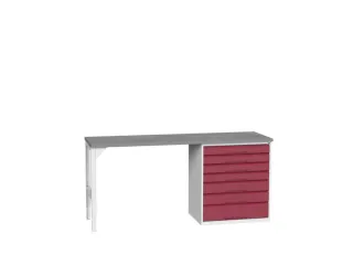 werkbank,HxBxD 930x2000x600mm,linoleumblad,2voeten/1container - 1