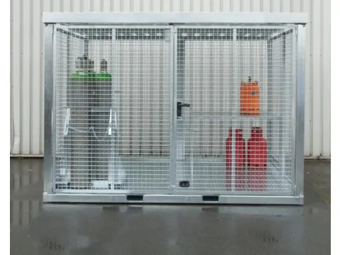 gasflessendepot,v. 104xØ 230mm fles,HxBxD 2260x3135x2170mm,m. deksel