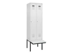 locker met bank,voor scheiding van kleding,HxBxD 2120x600x815mm,2vak