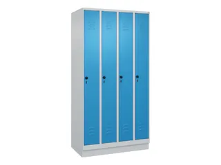 locker,HxBxD 1950x1000x500mm,4vak,vak B 250mm,draaigrendel,sokkel - 1