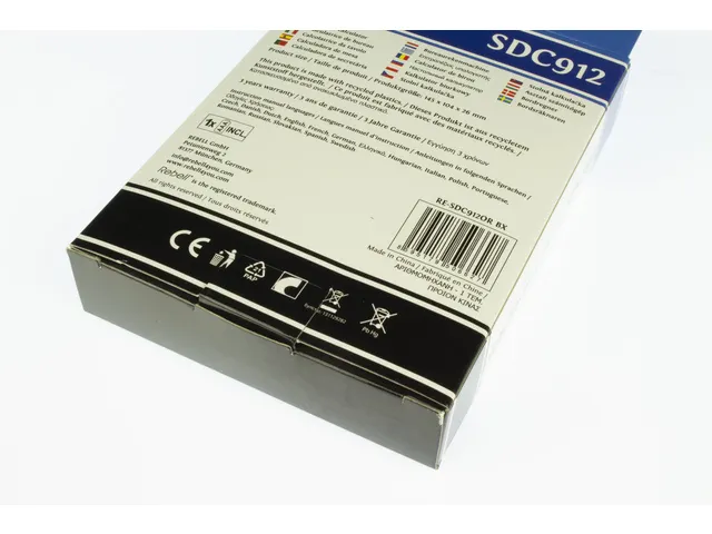 Calculator Rebell-SDC912OR-BX wit-oranje desktop
