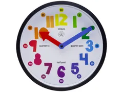 Wandklok nXt Sophia dia 30cm kunststof blauw cijferaanduiding gekleurd