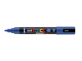 Paintmarker Uni POSCA PC-5BR brushpunt M donkerblauw - 2