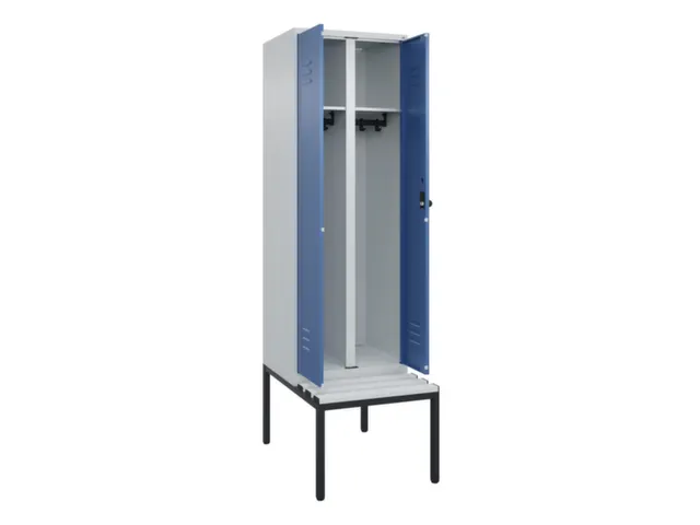 armoire vestiaire noir et blanc,HxlxP 2120x600x815mm,2compart.