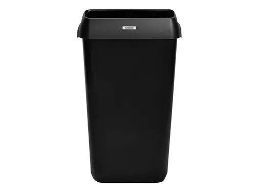 Afvalbak Katrin open inworp 25 liter zwart 92261