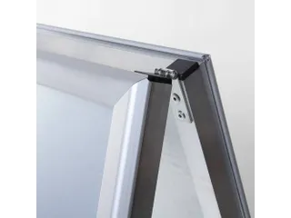 Stoepbord A2 Zilver Design Rechte Hoek 32mm Metaal - 2