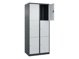 lockerkast,HxBxD 1850x800x500mm,2x3vakken,vak B 400mm,cil.-slot