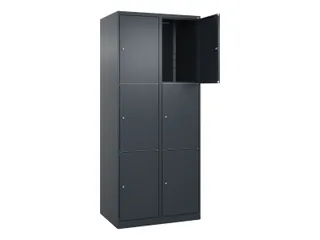 lockerkast,HxBxD 1850x800x500mm,2x3vakken,vak B 400mm,cil.-slot - 1