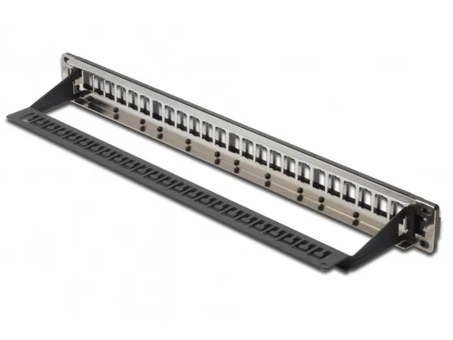 Modulair Patchpaneel 24-poorts Blank 1U Rackmontage Zwart RAL 9005