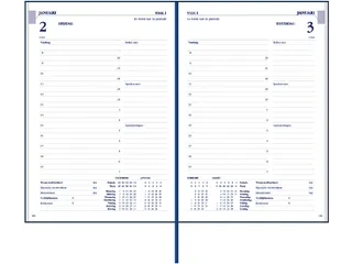 Agenda 2027 Ryam Twenty-four Mundior 1dag/1pagina blauw - 1