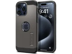 Spigen Tough Armor MagSafe Apple iPhone 15 Pro Max Hoesje Gunmetal