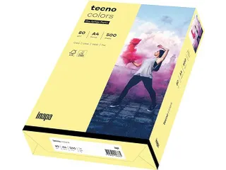 Inapa Tecno colors Gekleurd papier A4 Licht geel 80 gram 500vel - 1
