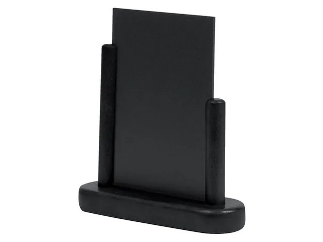 Ardoise de table Securit 170x160x50mm bois noir