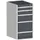 ladekast HxBxD 1000x525x525mm 5laden romp RAL7035 front RAL7016
