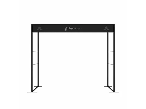 FlexFrame Modulair systeem Topbanner 300x30cm Zwart frame