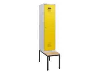 locker met bank,HxBxD 1950x400x815mm,1vak,vak B 400mm,cilinderslot - 2