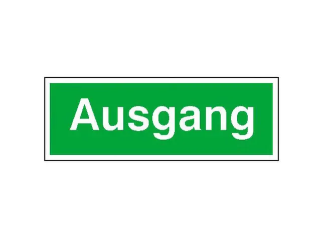 Panneau additionnel Issue de secours sortie alu vert/blanc