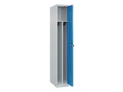 Armoire vestiaire 1850x300x500mm 1 compartiment RAL7035/RAL5012