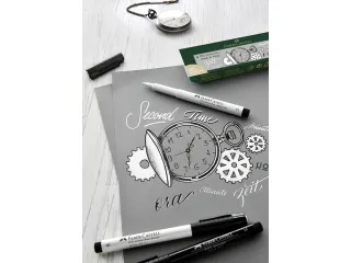 Tekenstift set Pitt Artist Pen zwart en wit - 5