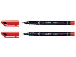 Viltstift STABILO OHpen 841/40 permanent rond superfijn rood