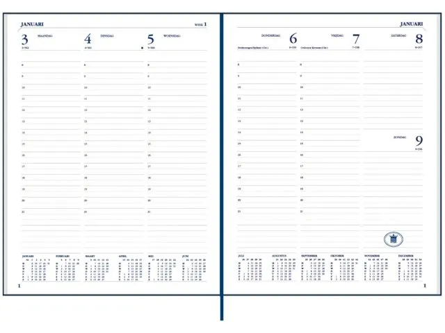 Agenda 2026 Ryam Weekplan Mundior 7dagen/2pagina's bordeaux