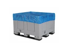 Afdekhoes voor blockpallet PE 105x125x25cm elastiekband blauw 200 stuk