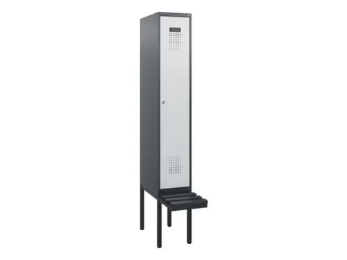 locker met bank,HxBxD 1950x300x815mm,1vak,vak B 300mm,cilinderslot