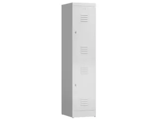 Dubbeldekse garderobekast 1800x415x500mm 1x2vak B 400mm RAL7035 - 1