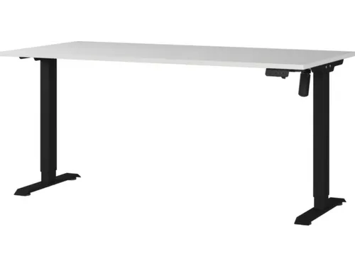 Elektrisch ihv bureau,HxBxD 710-1190x1600x800mm,blad lichtgrijs