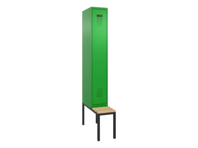 locker met bank,voor scheiding van kleding,HxBxD 2120x300x815mm,1vak