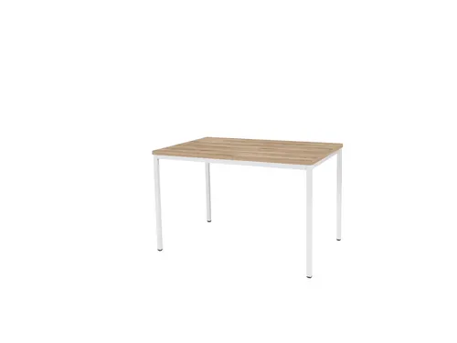 Domino Basic Tafel Vaste Hoogte 120x80 honey castello wit 4-poots